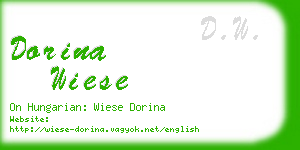 dorina wiese business card